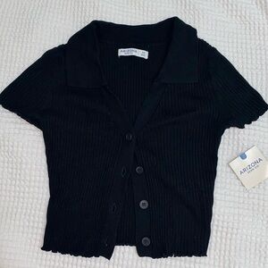 Arizona Black Ribbed Top